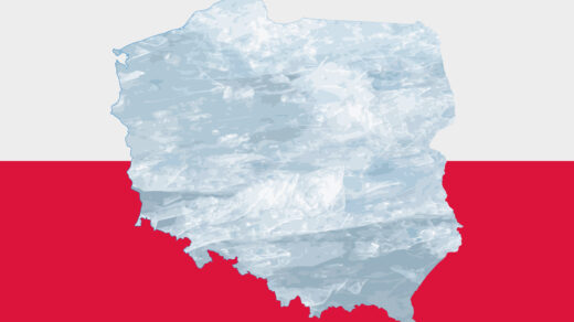 Przedstawione zdjęcie ukazuje zarys mapy Polski na białoczerwonym tle, co stanowi graficzną reprezentację narodowych barw Polski. Na mapie widać granice państwa oraz podział na województwa, które są oznaczone różnymi kolorami. Mapa ta jest jednym z najbardziej rozpoznawalnych symboli kraju i jest często wykorzystywana w celach dydaktycznych, turystycznych oraz kulturowych