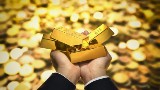 Lśniące sztabki złota, które prezentują się imponująco i symbolizują wartość i bogactwo
